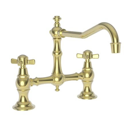 Newport Brass Kitchen Bridge Faucet in Forever Brass (Pvd) 945-01